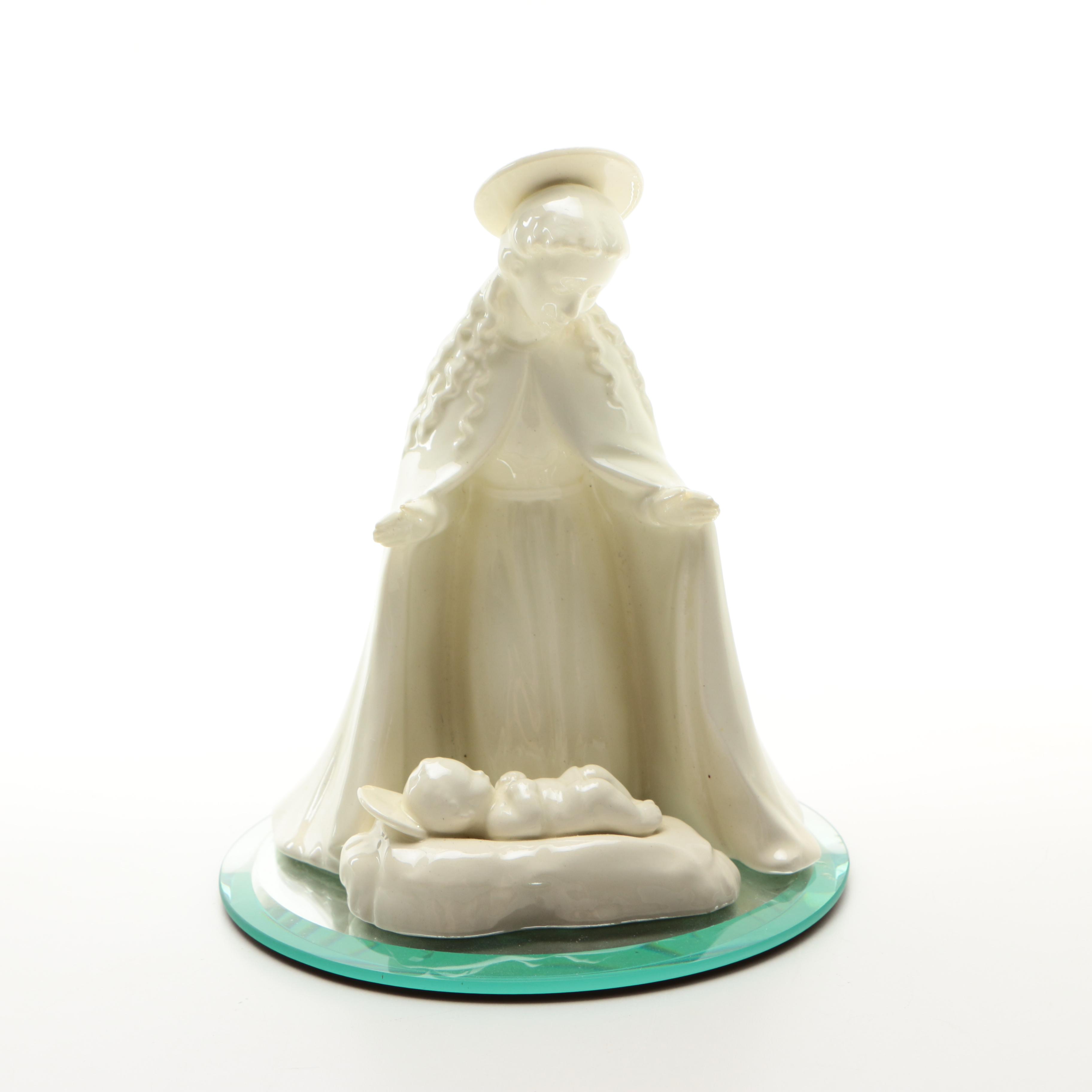 Vintage Hummel White Overglaze Nativity Figurines