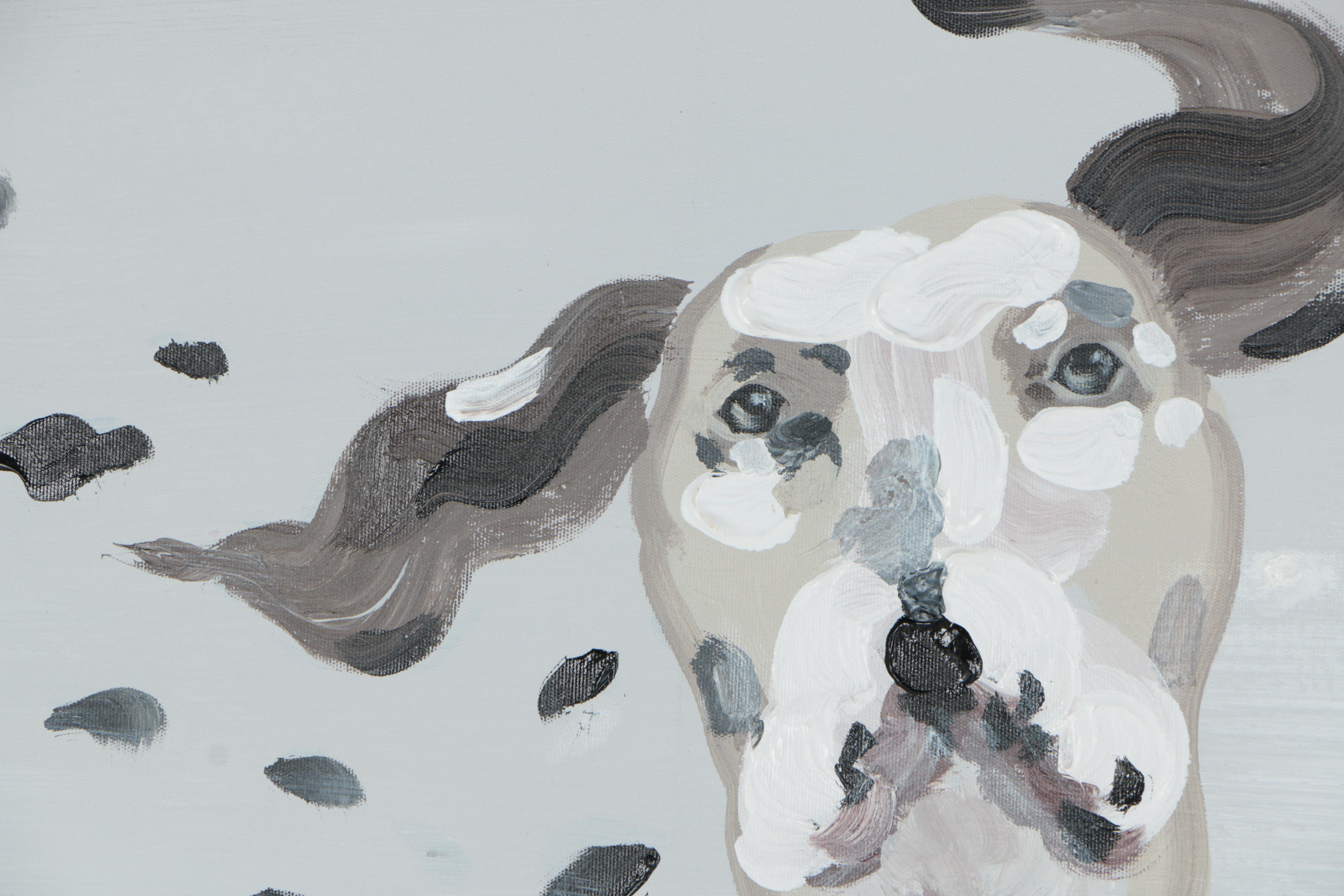 Oil Painting on Canvas of a Dalmatian