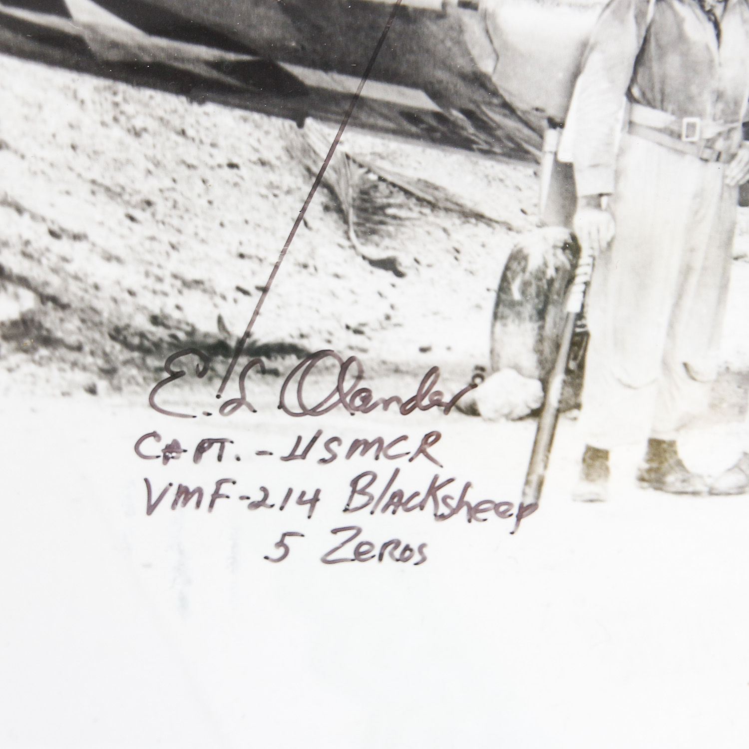 WWII Blacksheep Framed Autographed Photograph and Other Memorabilia