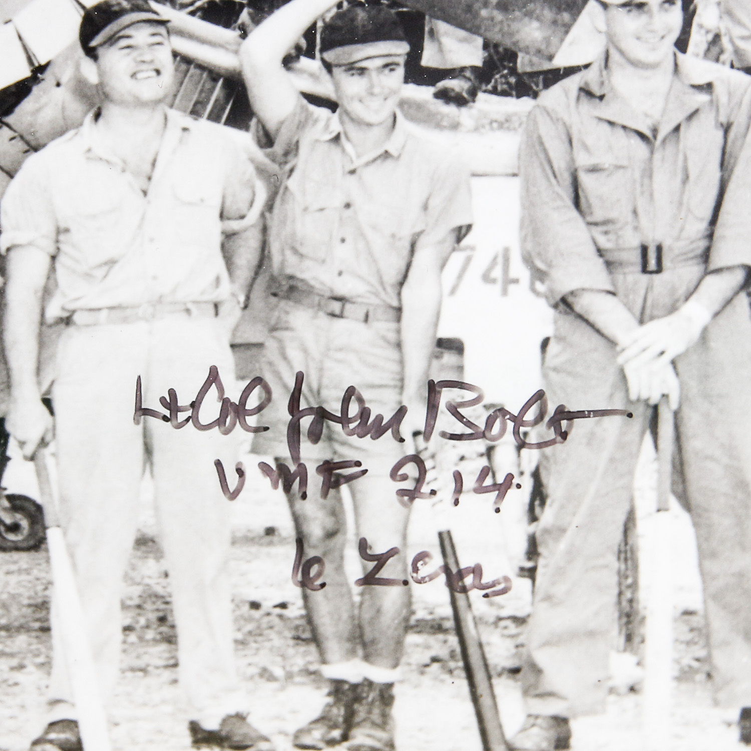 WWII Blacksheep Framed Autographed Photograph and Other Memorabilia