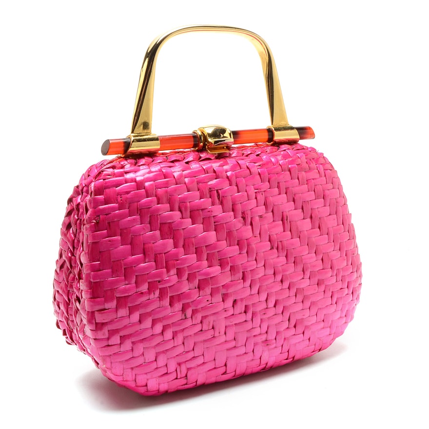 Vanessa Woven Wicker Handbag