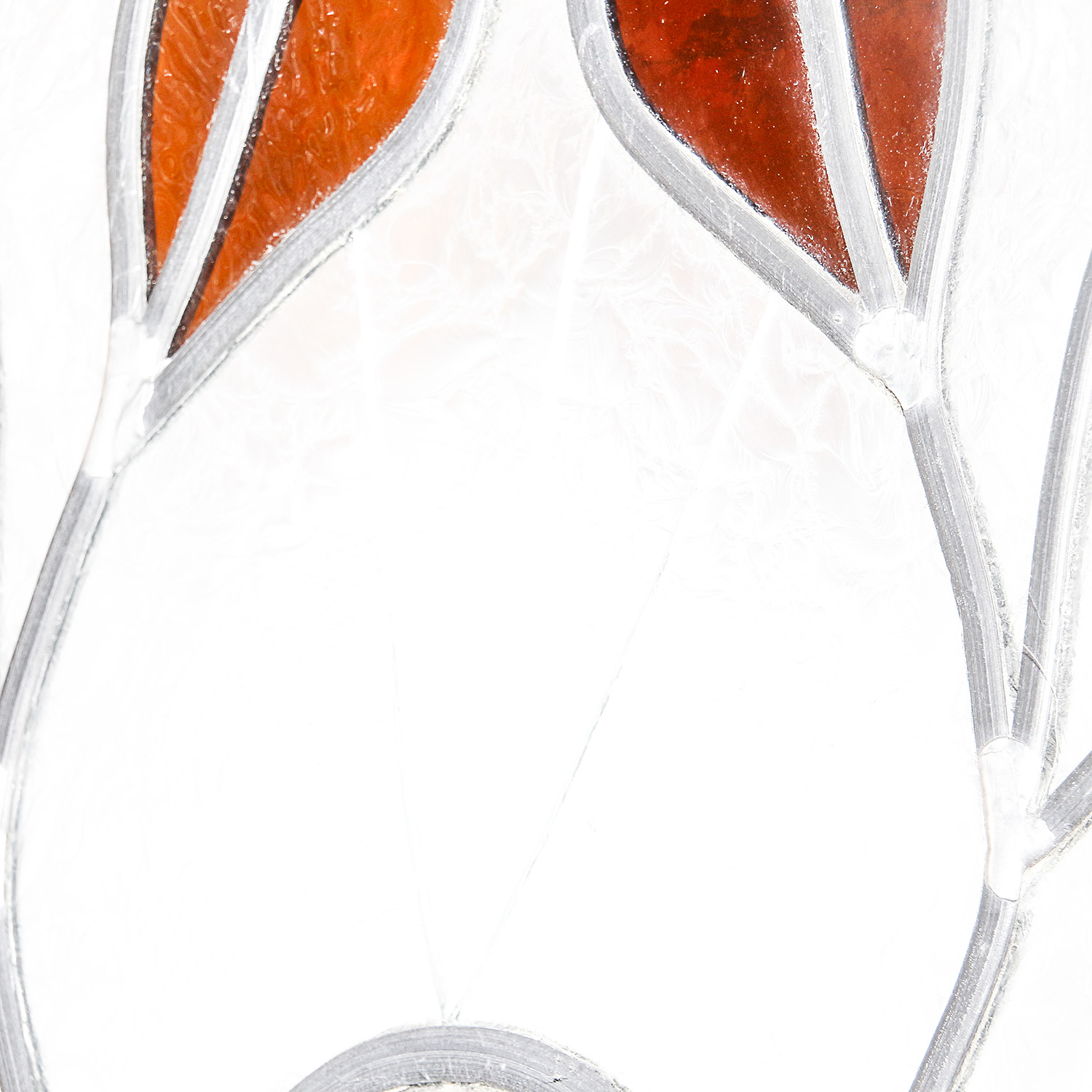 Three Panel Leaded Glass Screen