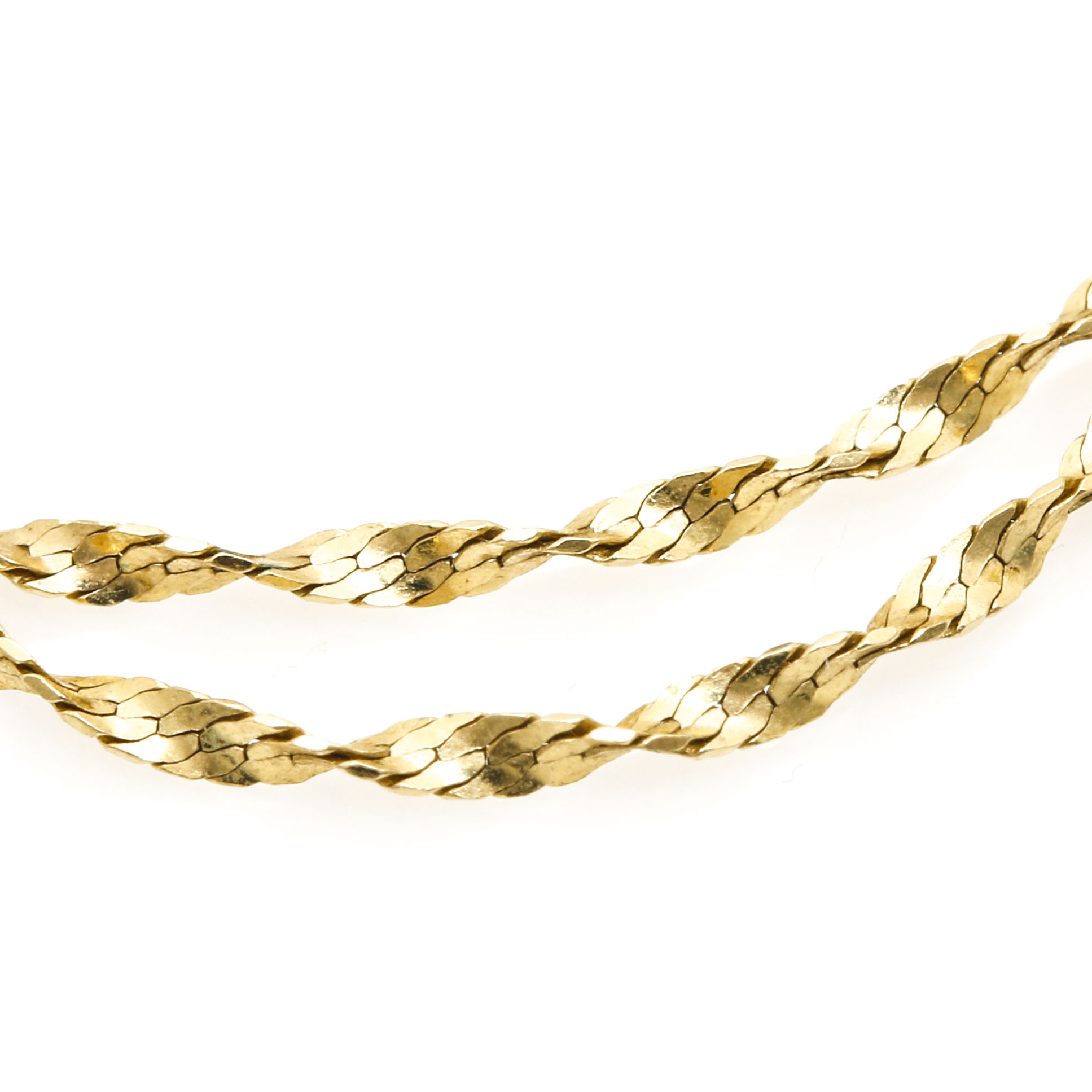 14K Yellow Gold Calcite Necklace and Earrings