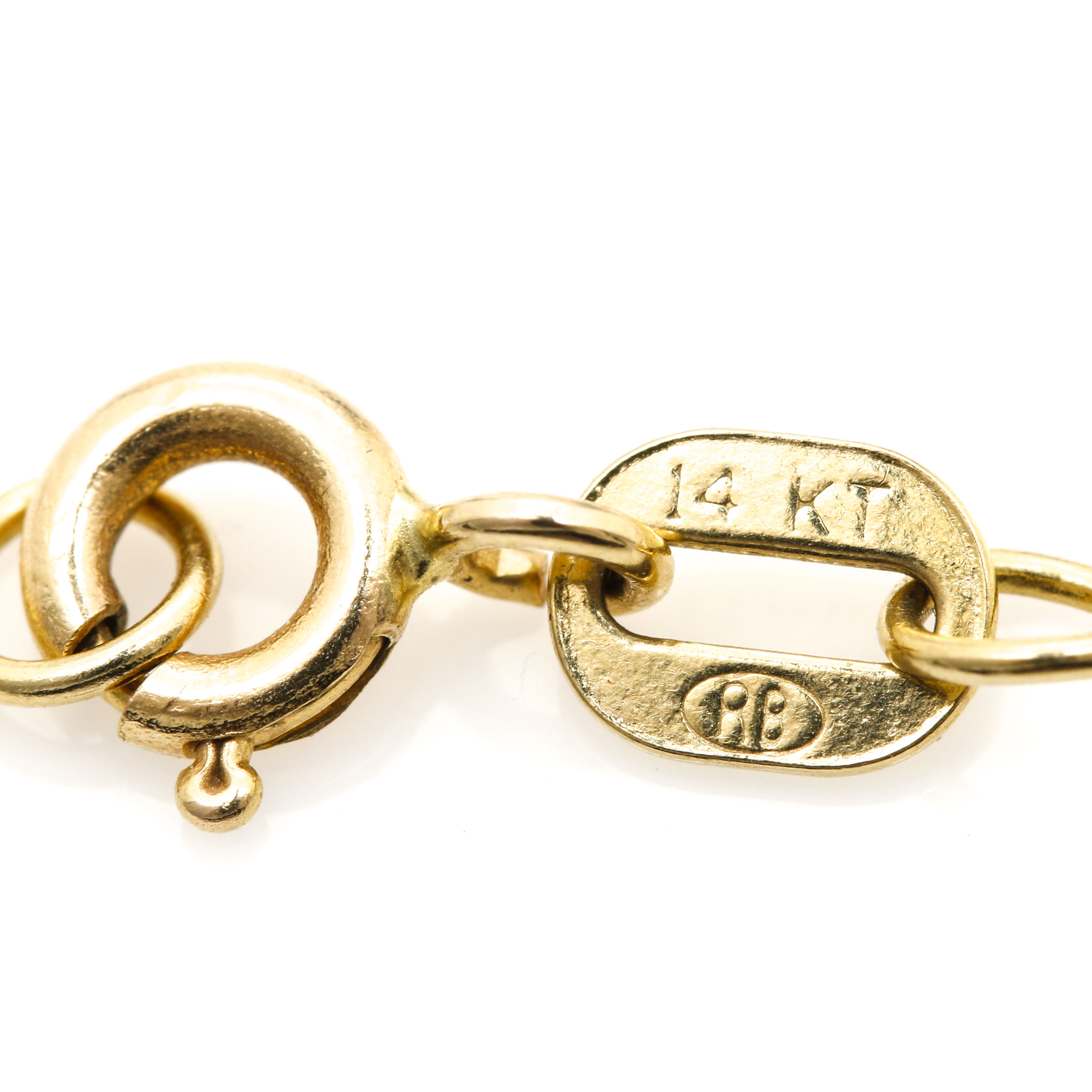 14K Yellow Gold Calcite Necklace and Earrings