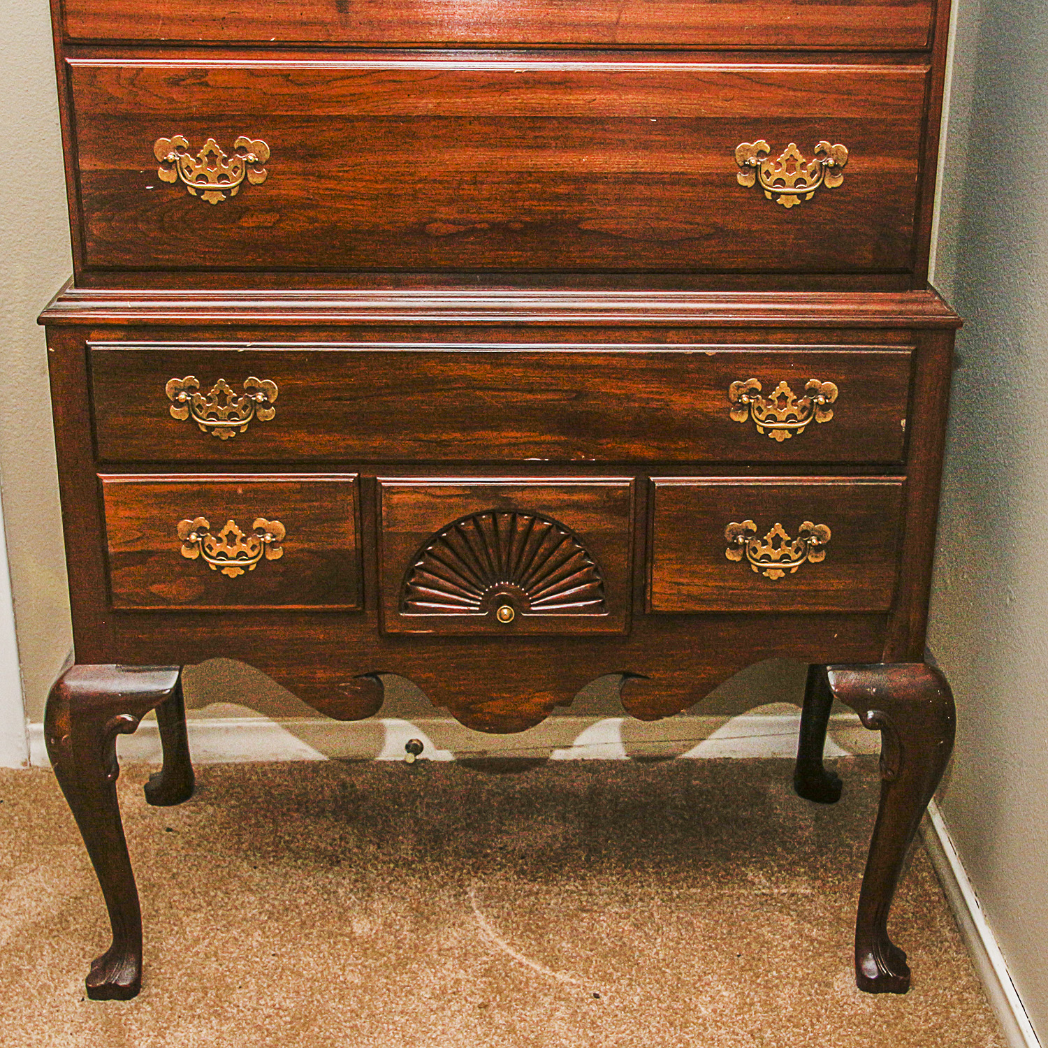 Ethan Allen Georgian Court Highboy Dresser