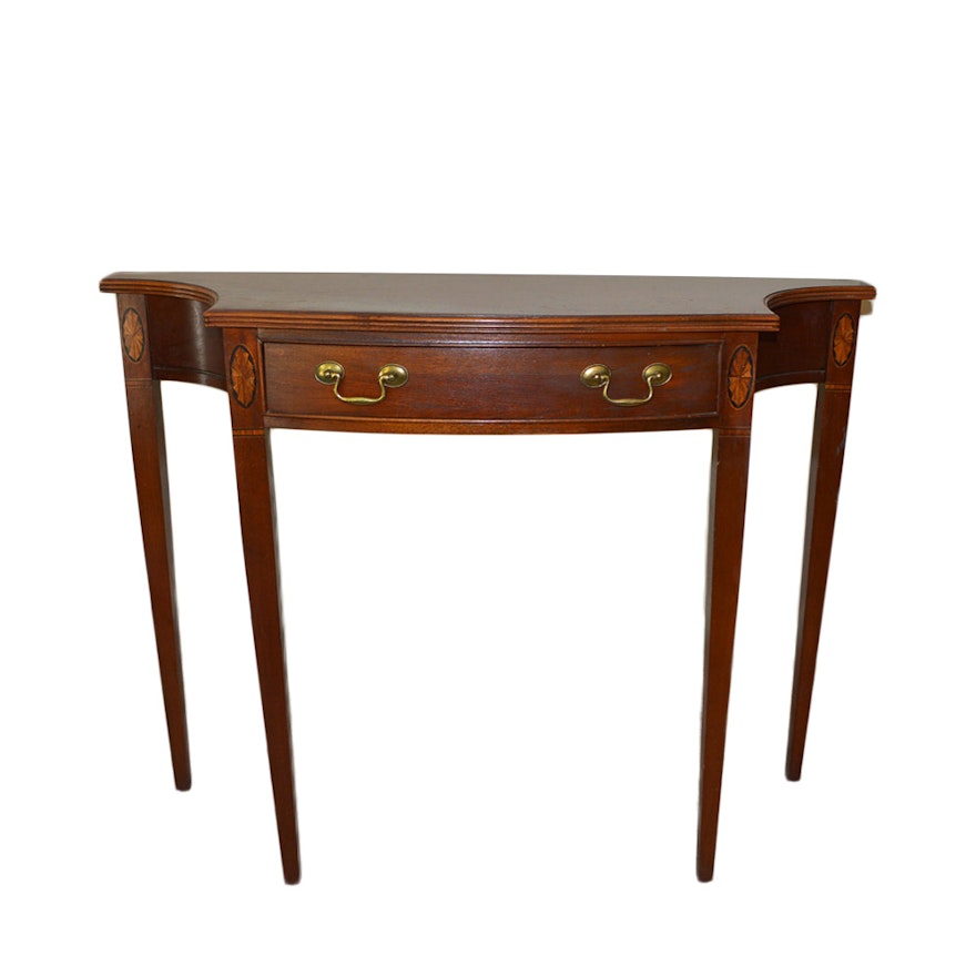 Vintage Walnut Console Table by Hammary