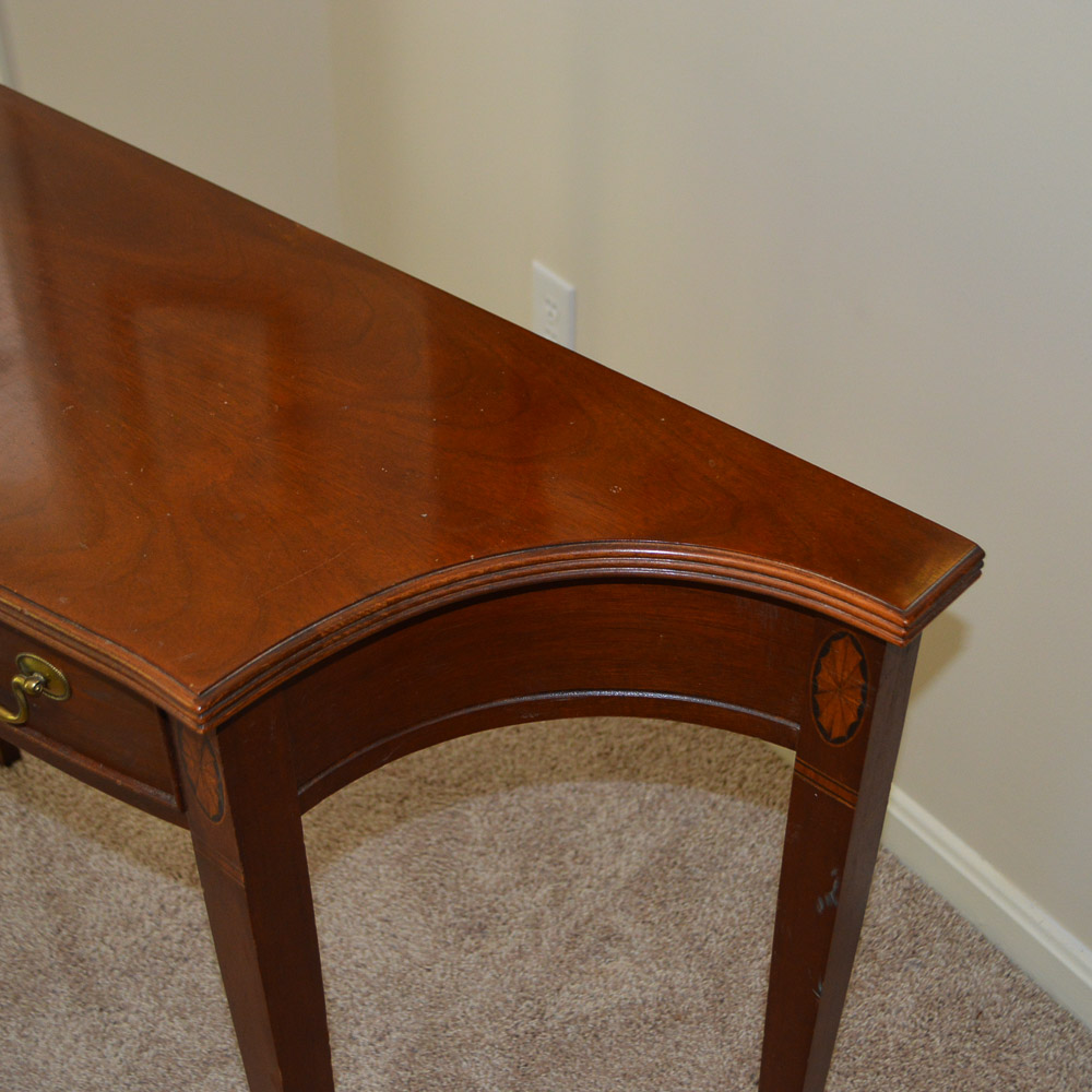 Vintage Walnut Console Table by Hammary