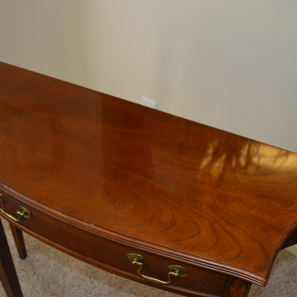 Vintage Walnut Console Table by Hammary