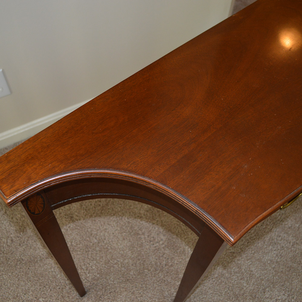 Vintage Walnut Console Table by Hammary