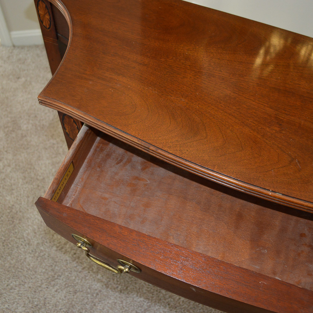 Vintage Walnut Console Table by Hammary