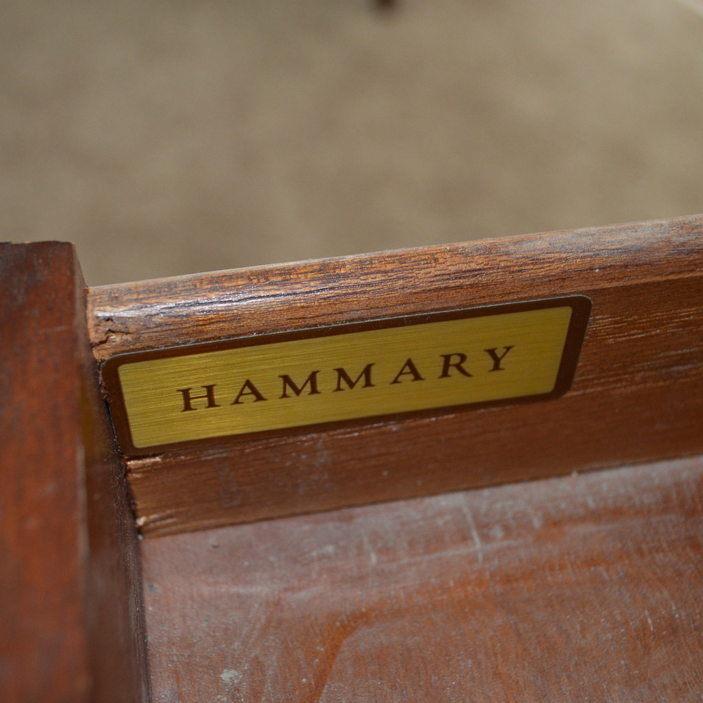 Vintage Walnut Console Table by Hammary