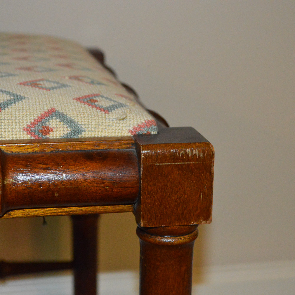 Pair of Embroidered Benches