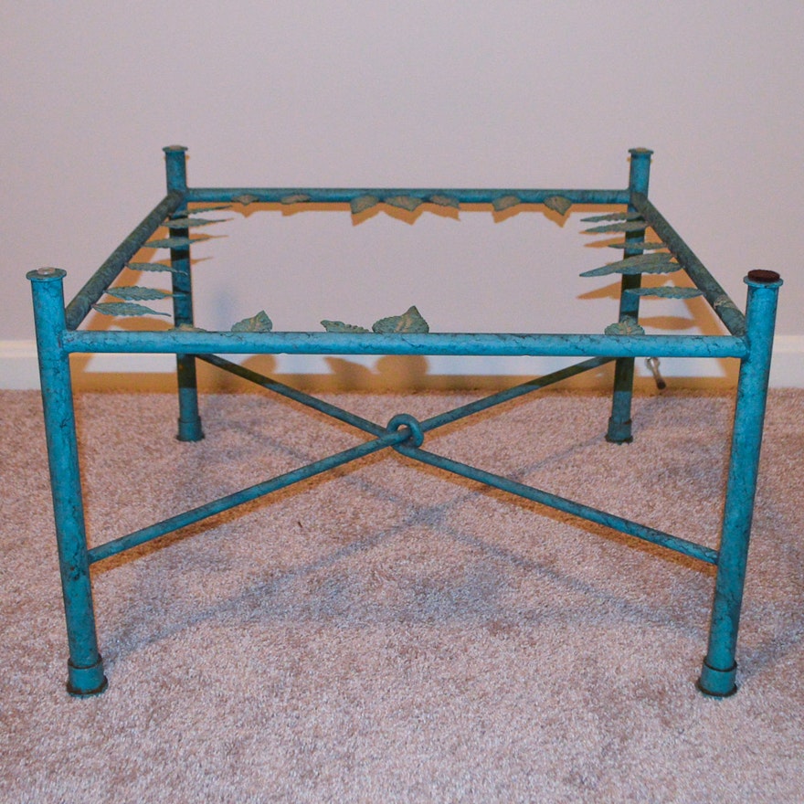 Verdigris Finish Metal Table