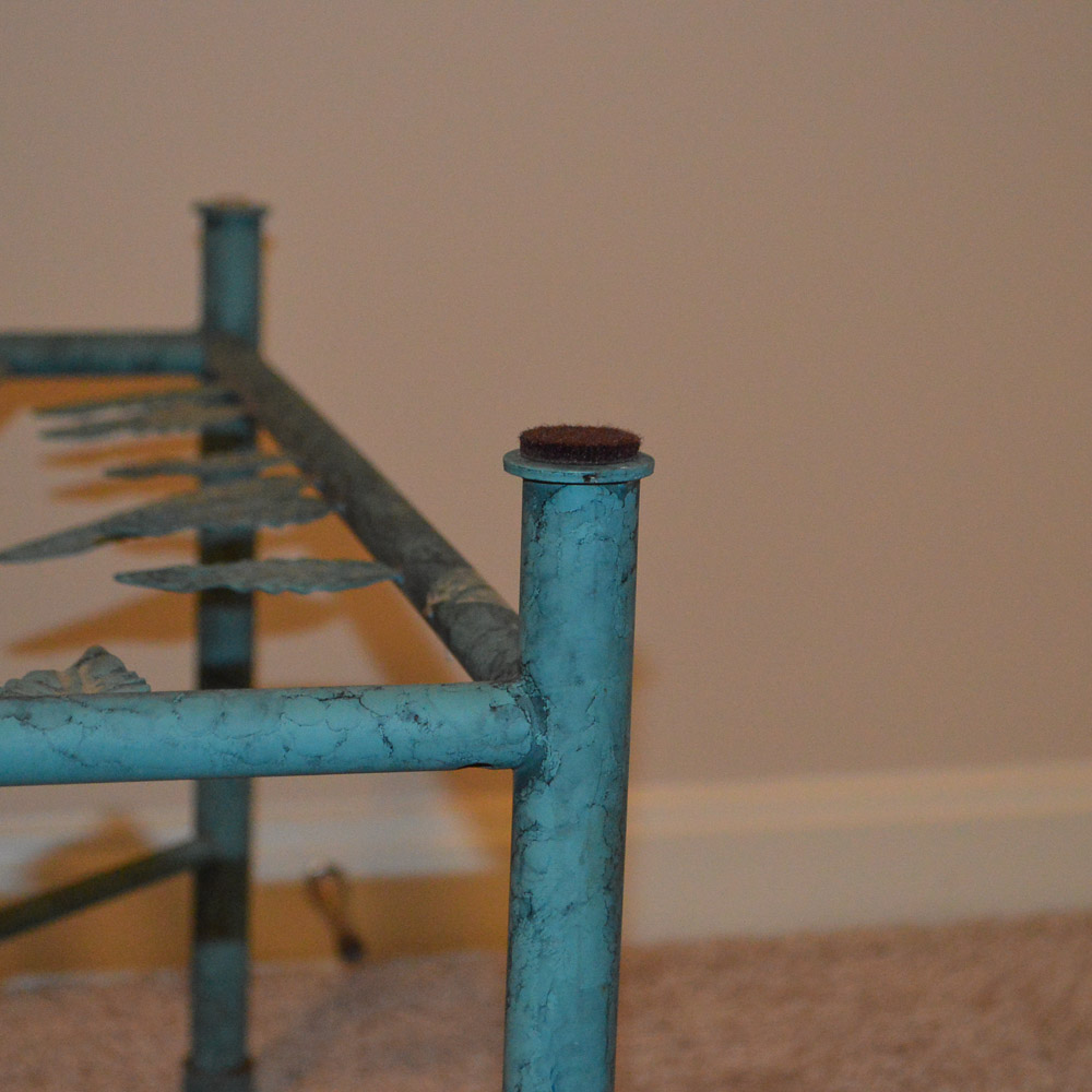 Verdigris Finish Metal Table