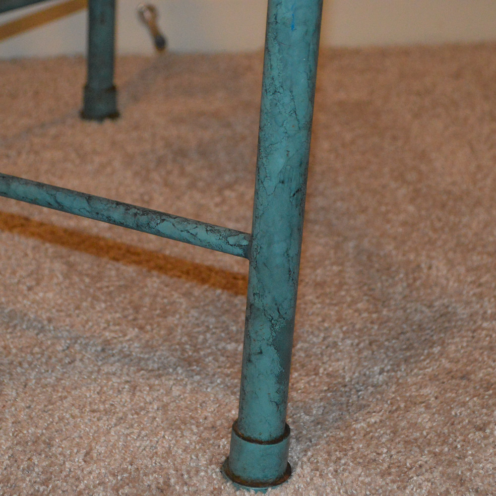 Verdigris Finish Metal Table