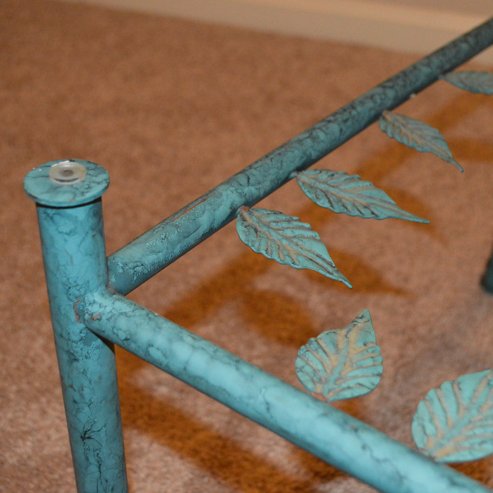 Verdigris Finish Metal Table