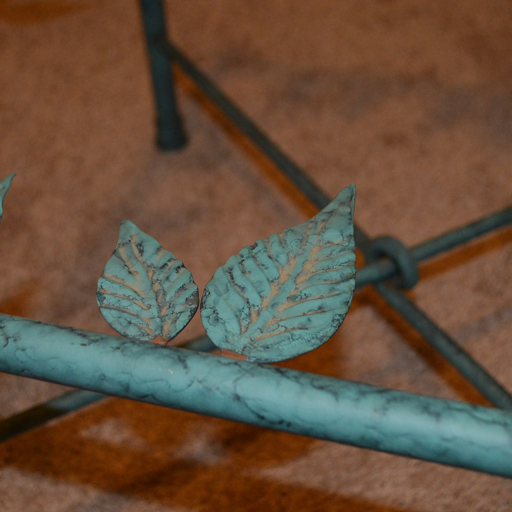 Verdigris Finish Metal Table