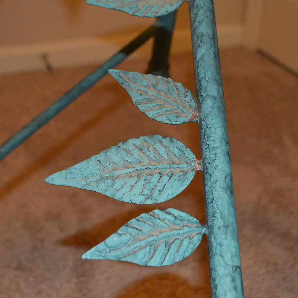 Verdigris Finish Metal Table