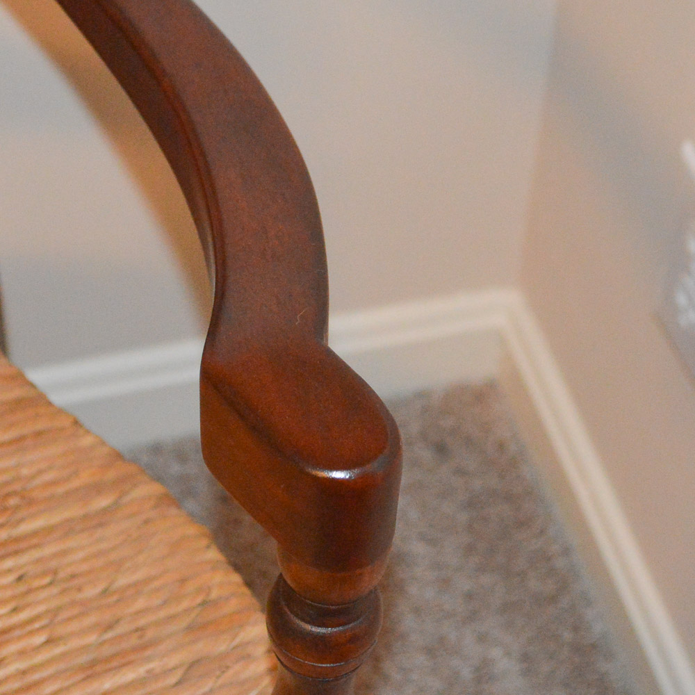 French Provincial Style Rush Seat Settee