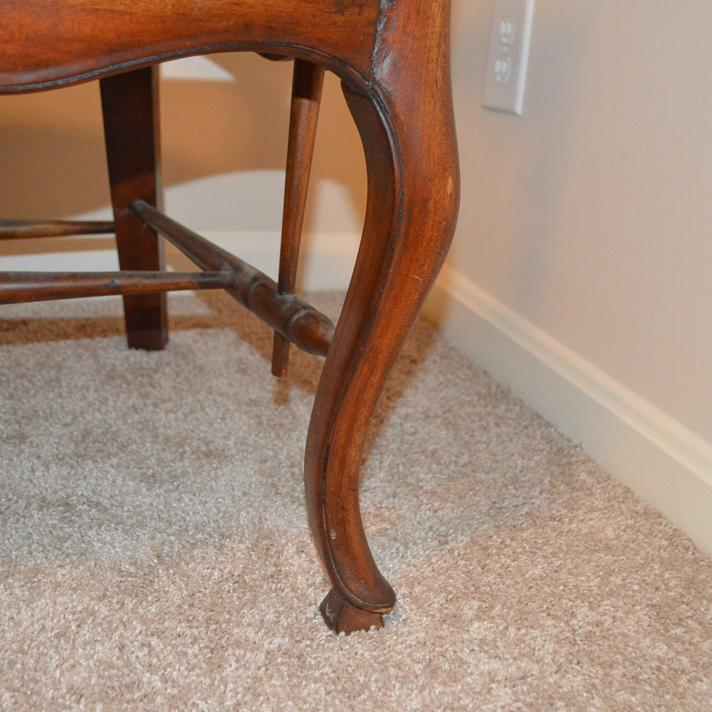 French Provincial Style Rush Seat Settee