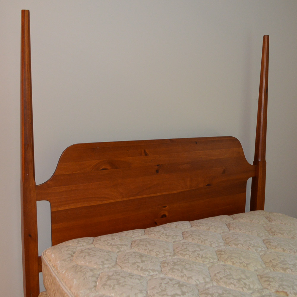 Full-Size Pine Four-Poster Bed