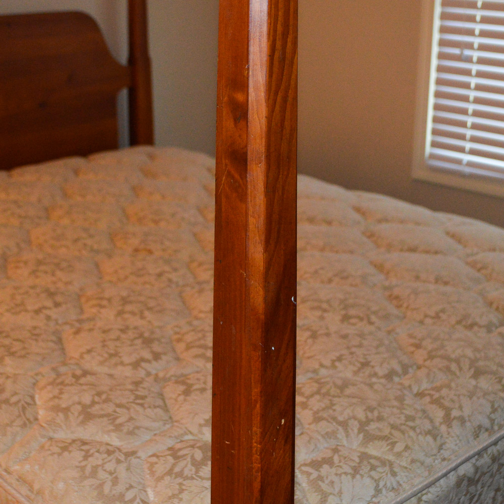 Full-Size Pine Four-Poster Bed