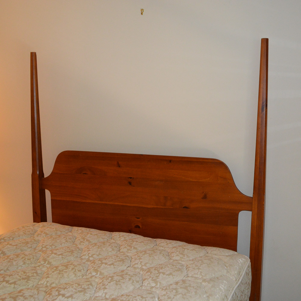 Full-Size Pine Four-Poster Bed