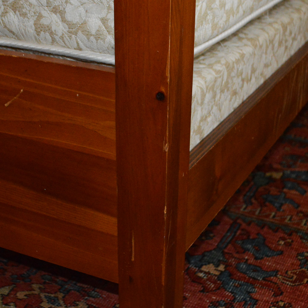Full-Size Pine Four-Poster Bed