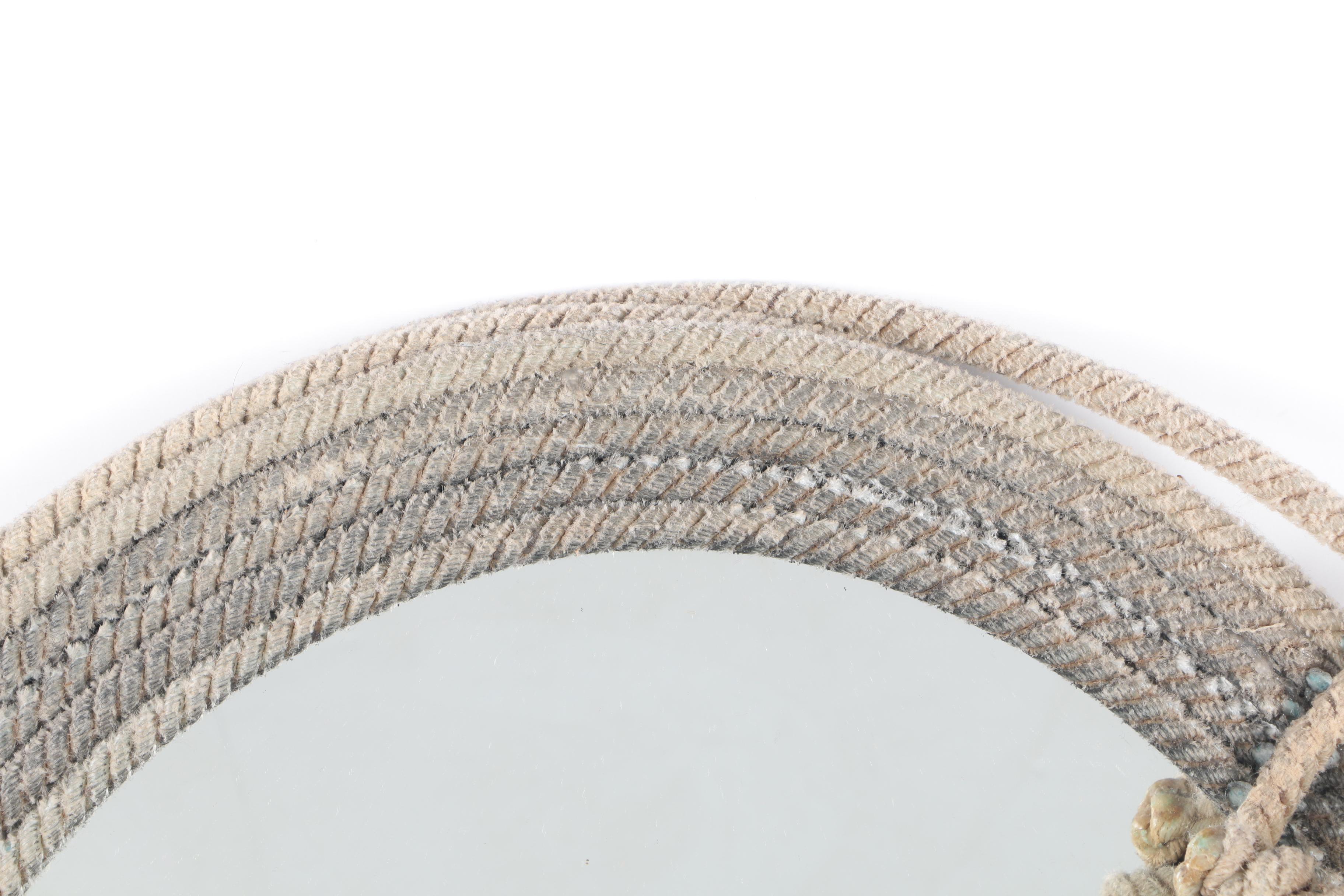 Oval Rope Framed Mirror