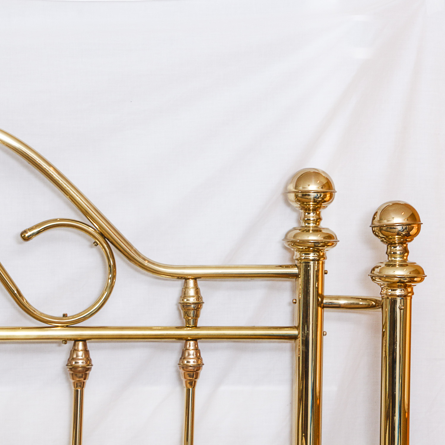 King-Size Brass Headboard