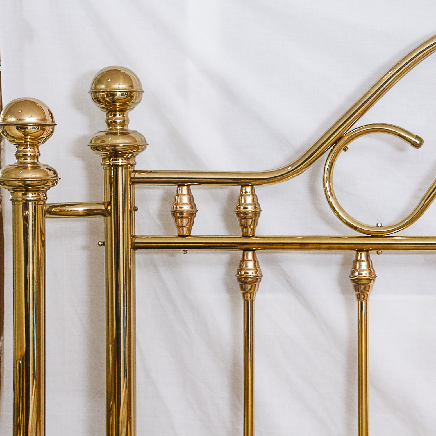King-Size Brass Headboard