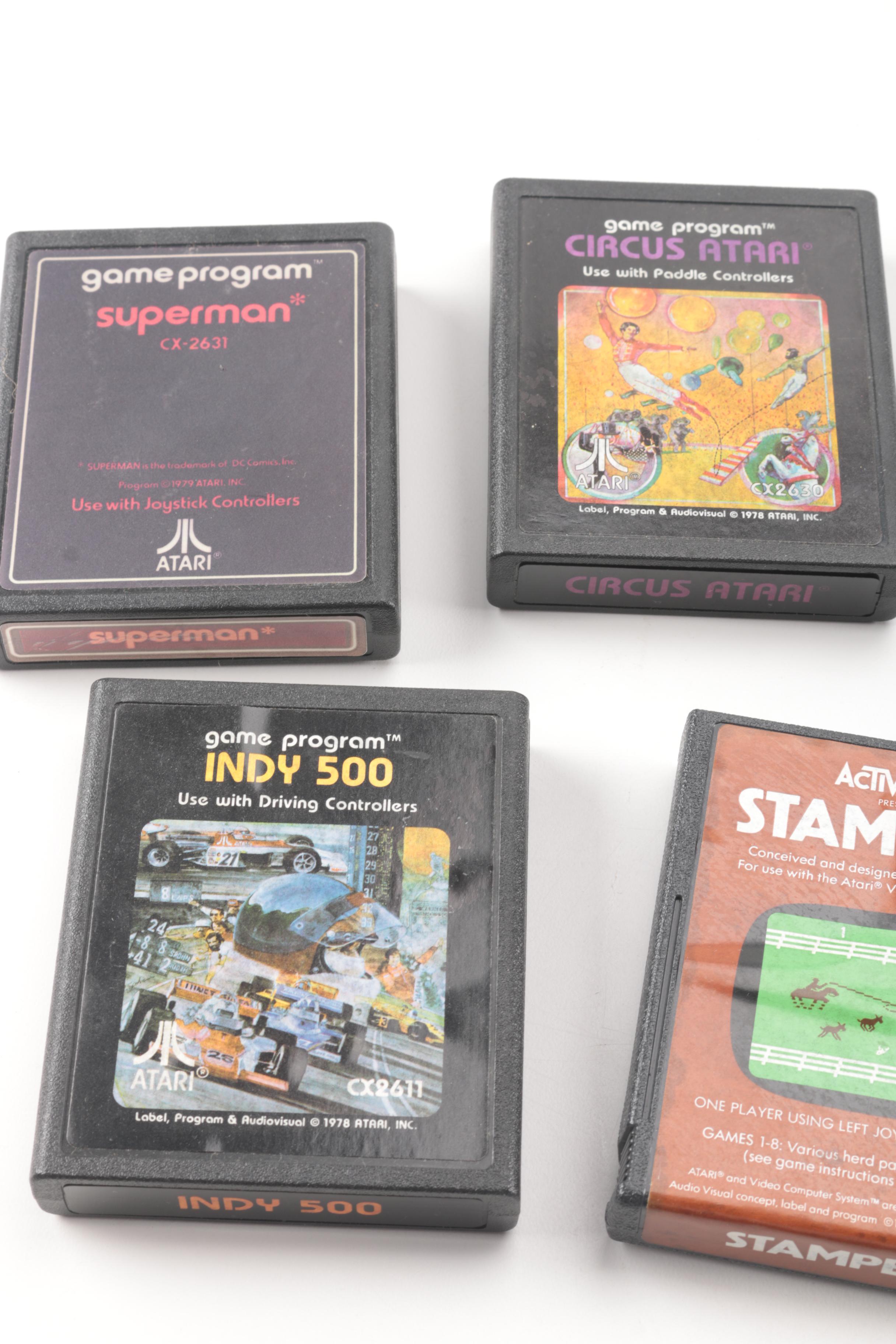 Atari 2600 Console with Games and Accessories