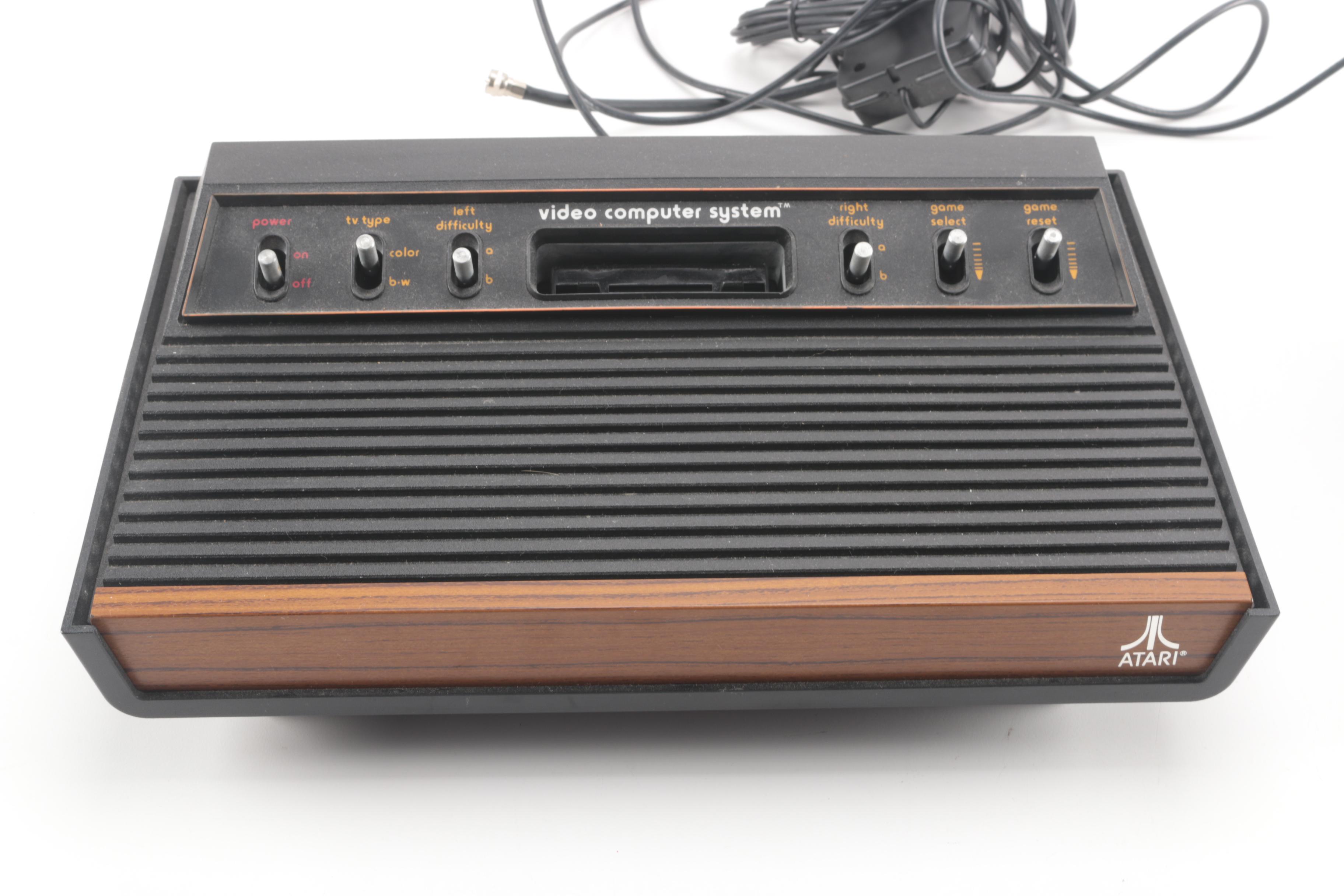Atari 2600 Console with Games and Accessories