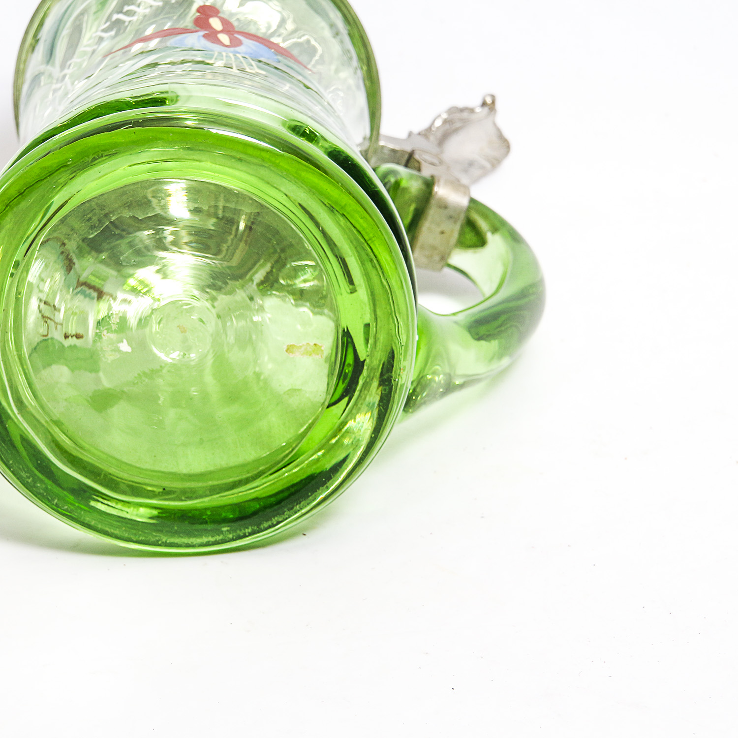 Vintage Handpainted Glass German Beer Steins