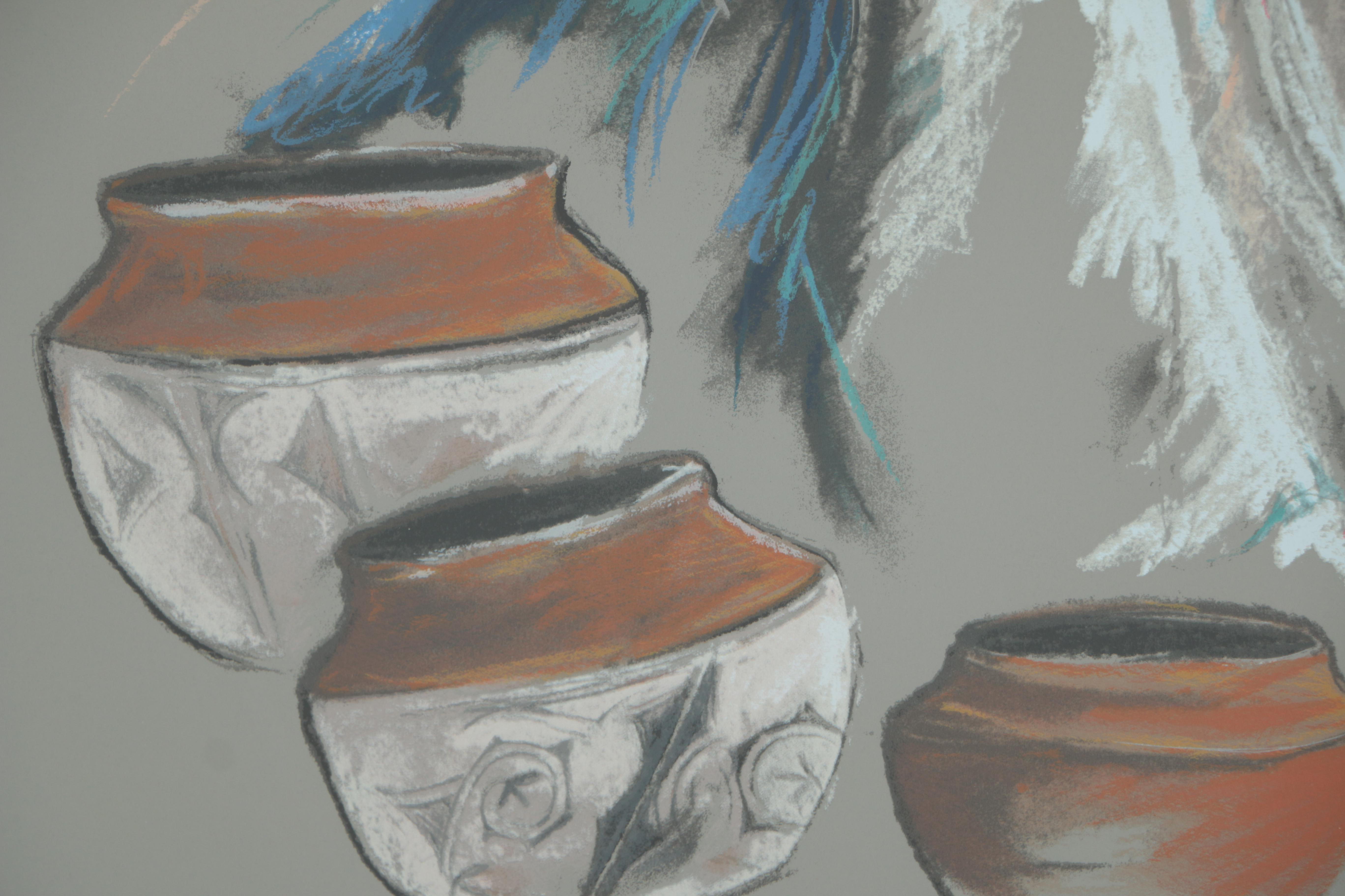 C. Marcus Stone Embellished Limited Edition Lithograph of a Seated Figure