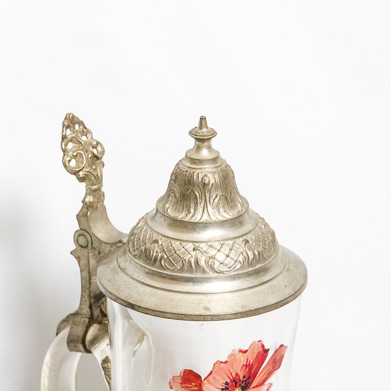 Vintage Handpainted Glass German Beer Steins