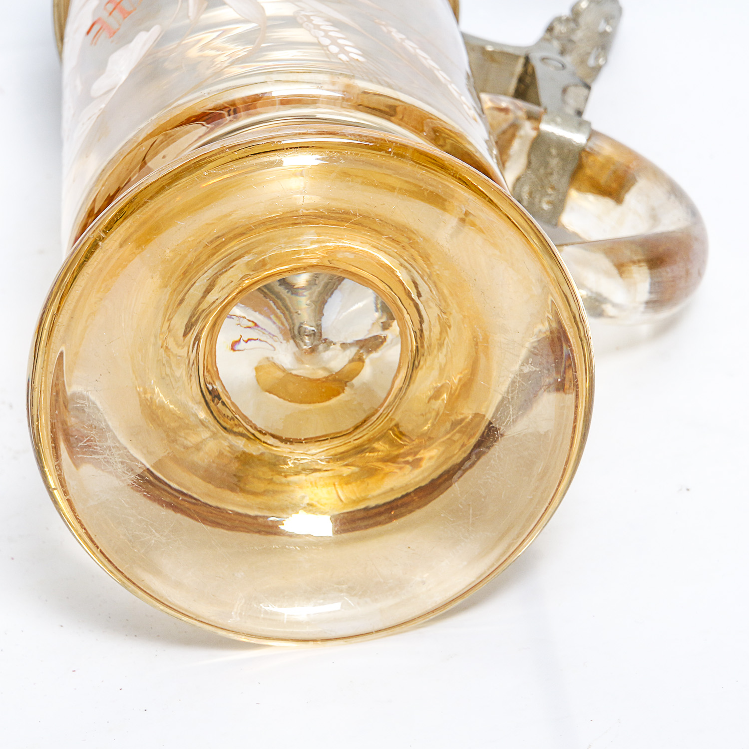 Vintage Handpainted Glass German Beer Steins