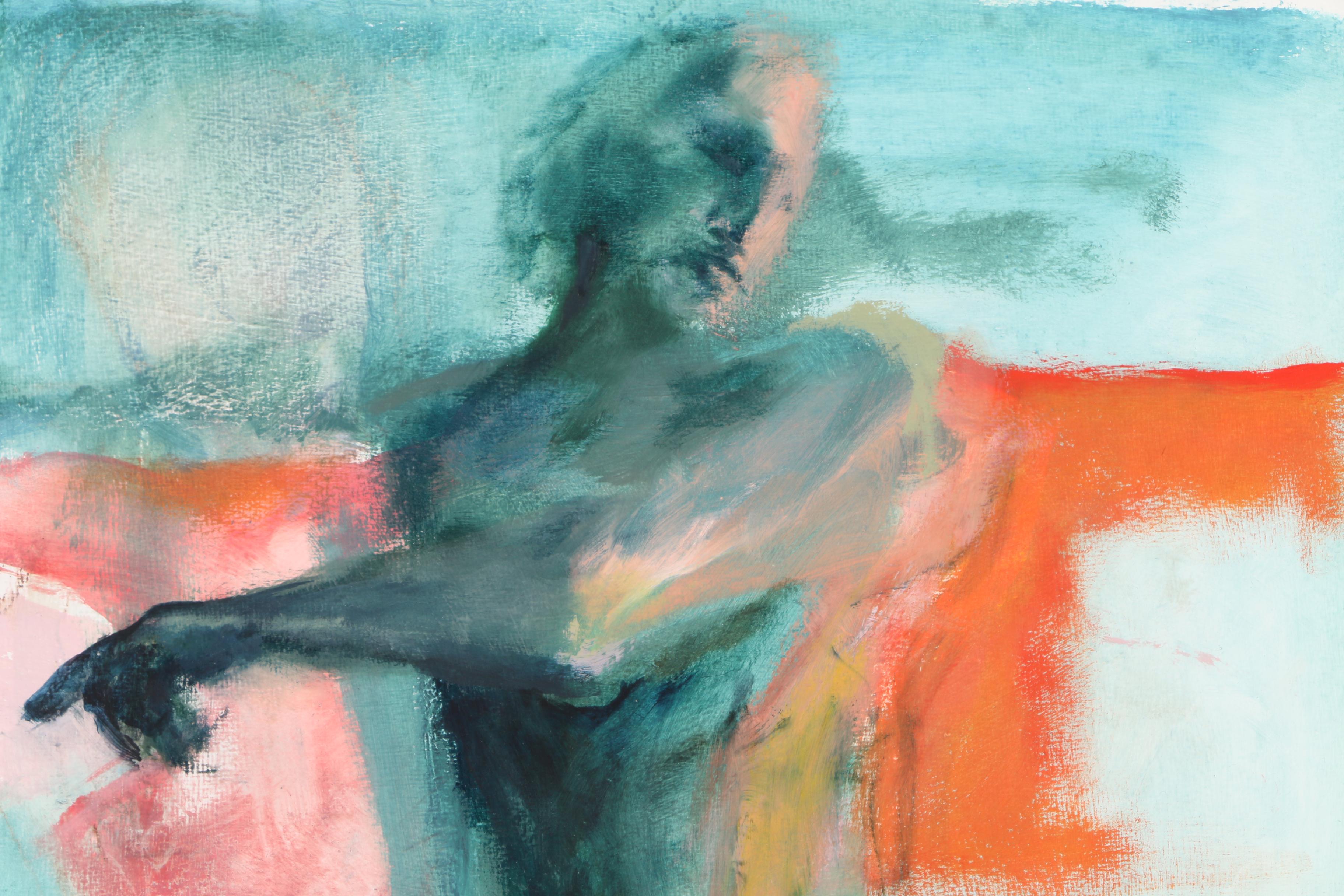 Maria Lara-Whelpley Oil Painting on Paper of Abstract Figure