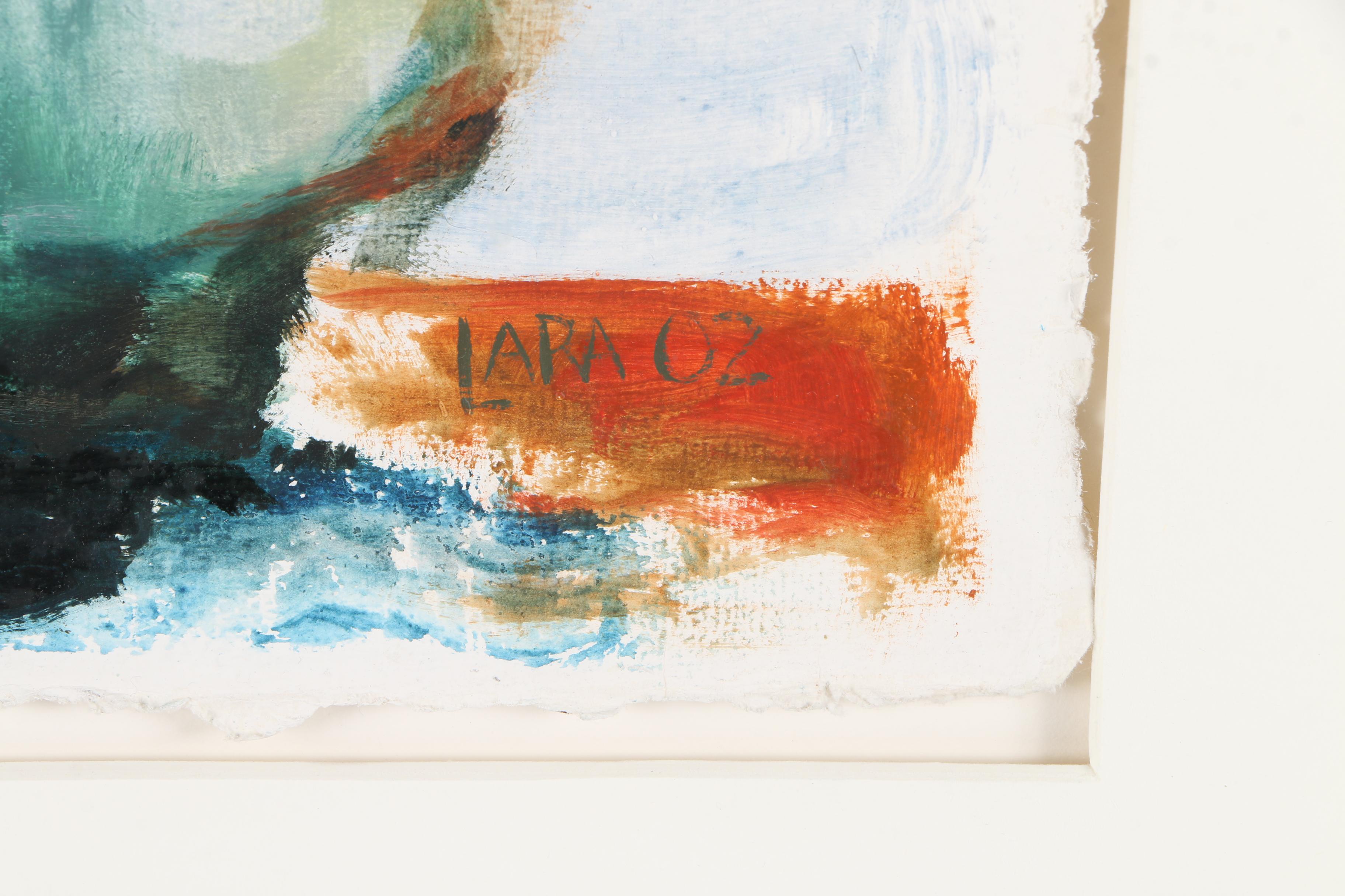 Maria Lara-Whelpley Oil Painting on Paper of Abstract Figure