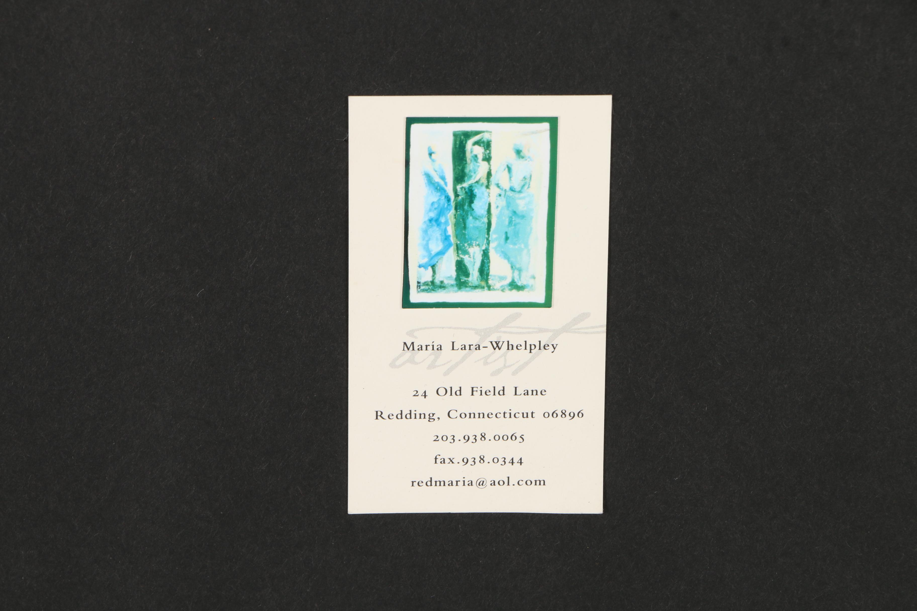 Maria Lara-Whelpley Oil Painting on Paper of Abstract Figure