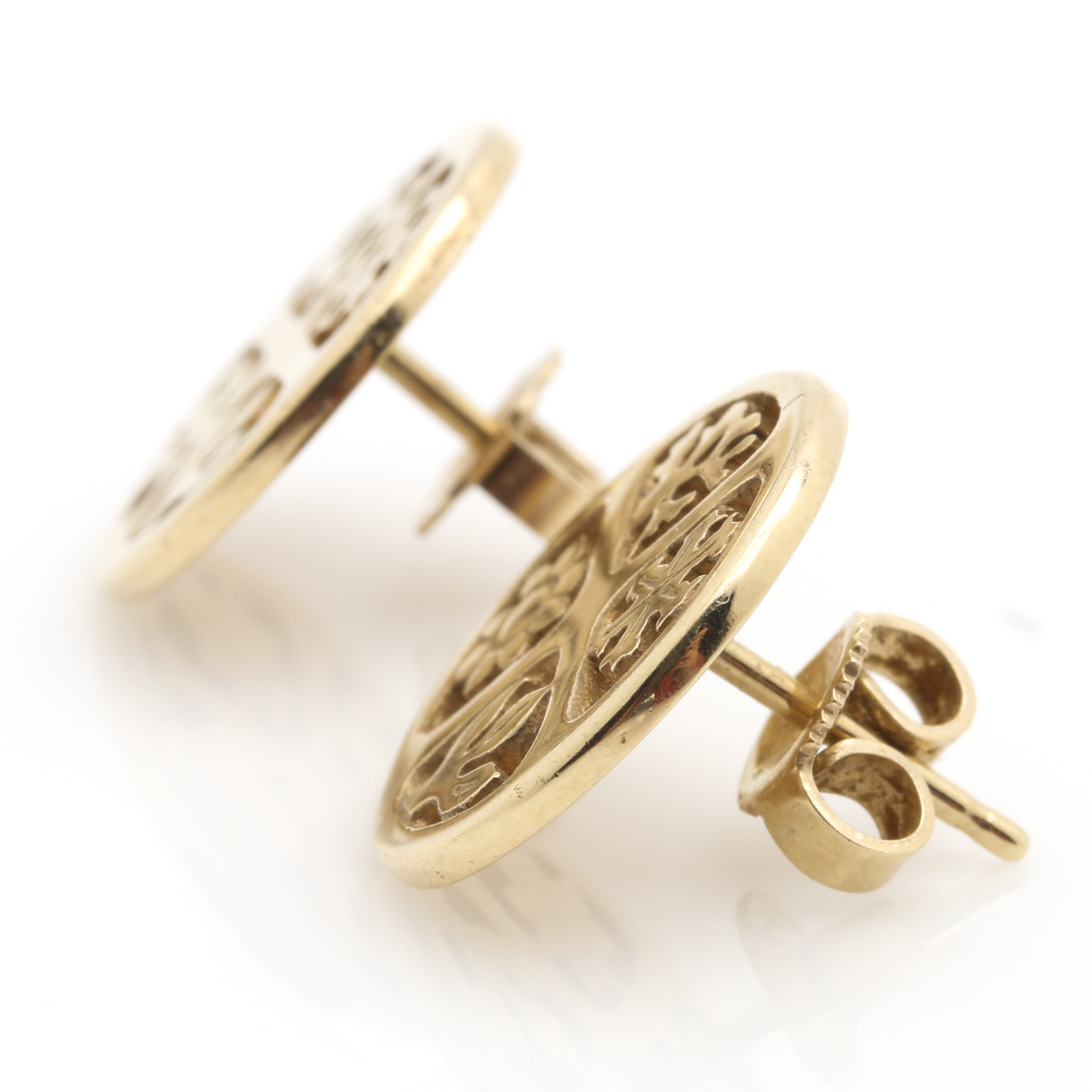 James Avery 14K Yellow Gold Four Seasons Motif Studs