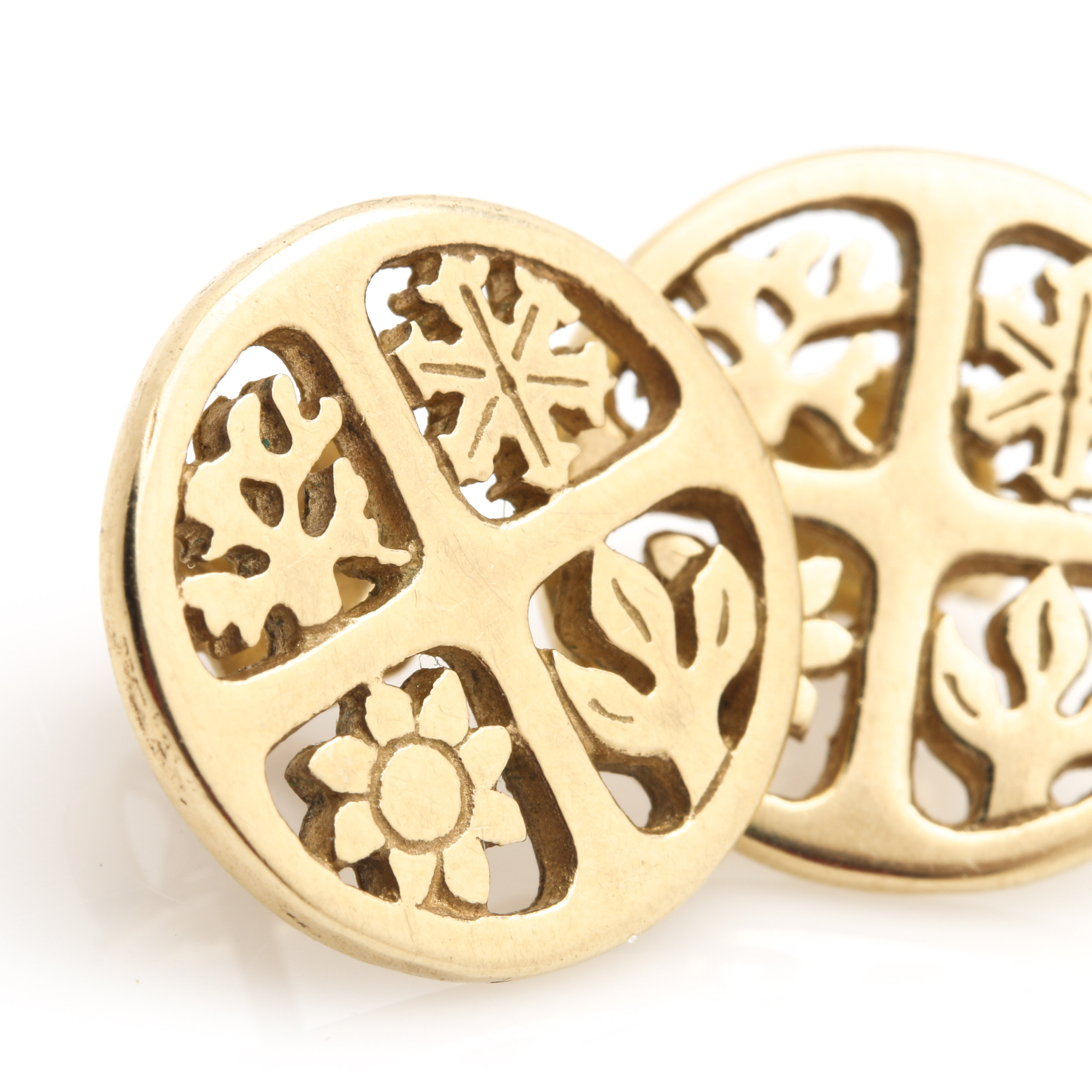 James Avery 14K Yellow Gold Four Seasons Motif Studs