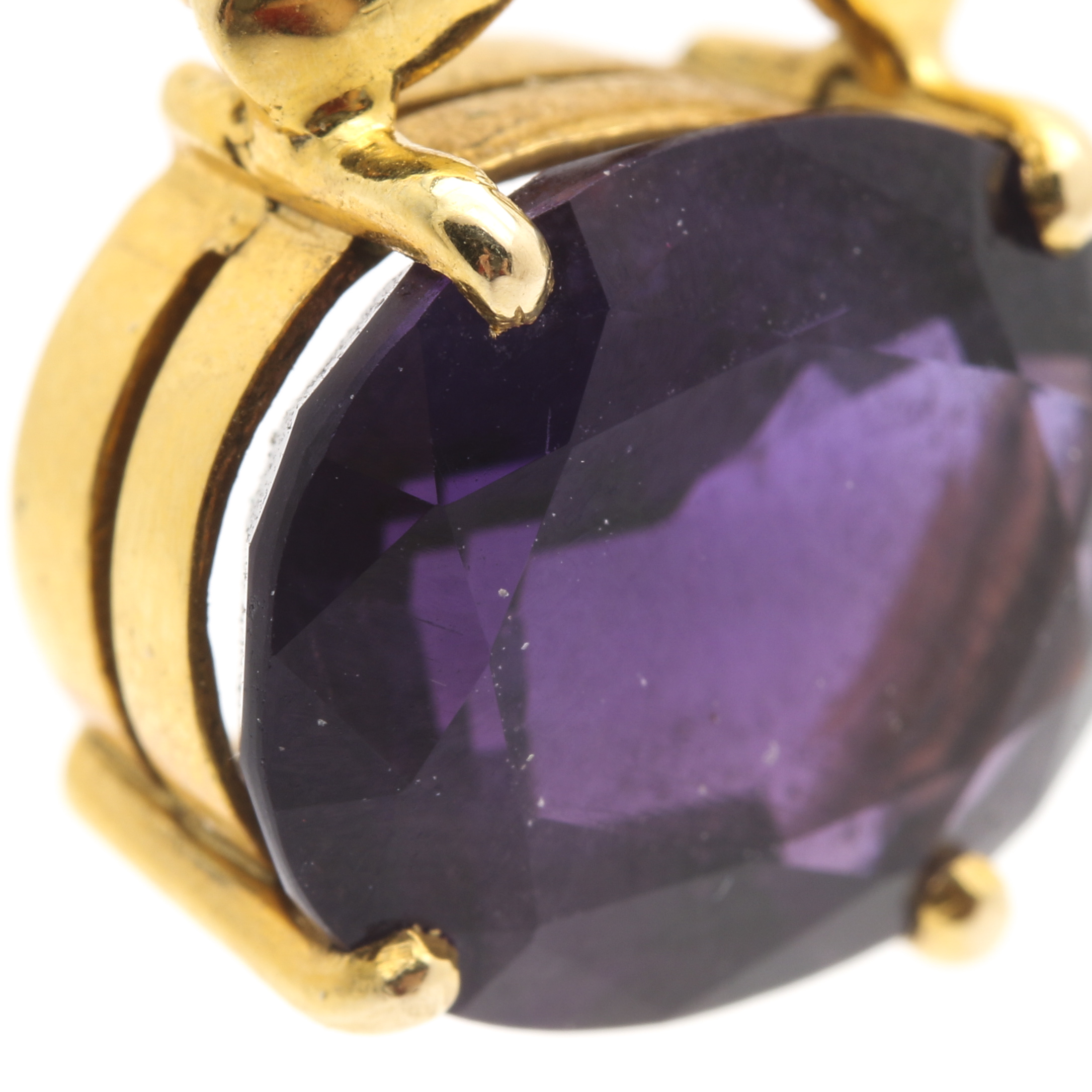 Roberto Martinez 14K Yellow Gold 5.42 CT Amethyst Pendant Necklace