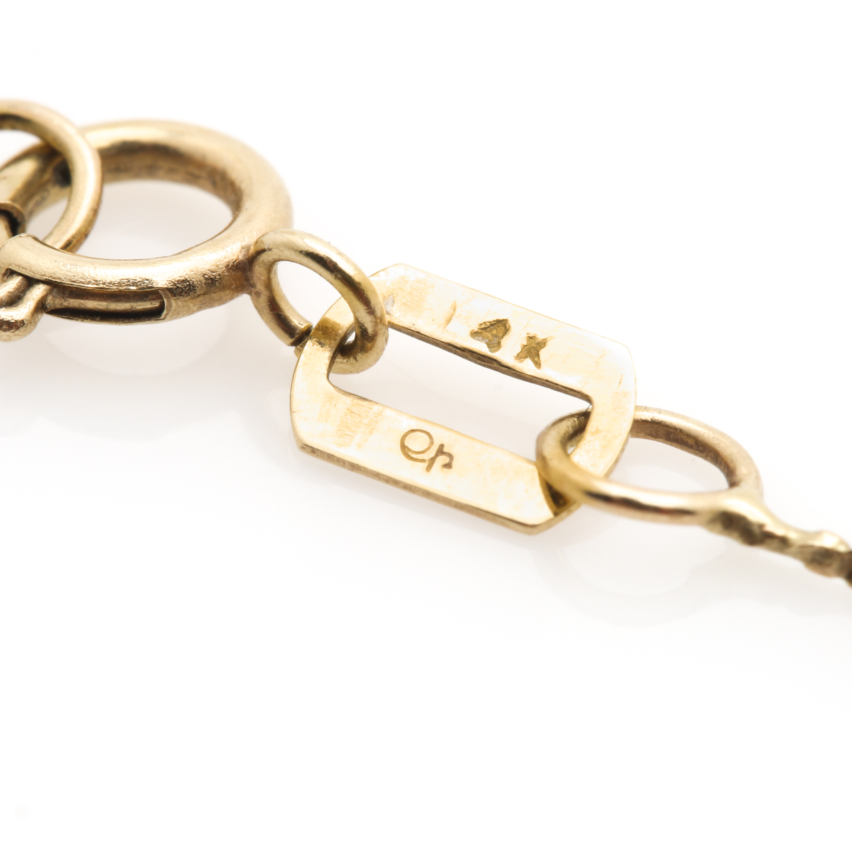 14K Yellow Gold Opal and Emerald Necklace