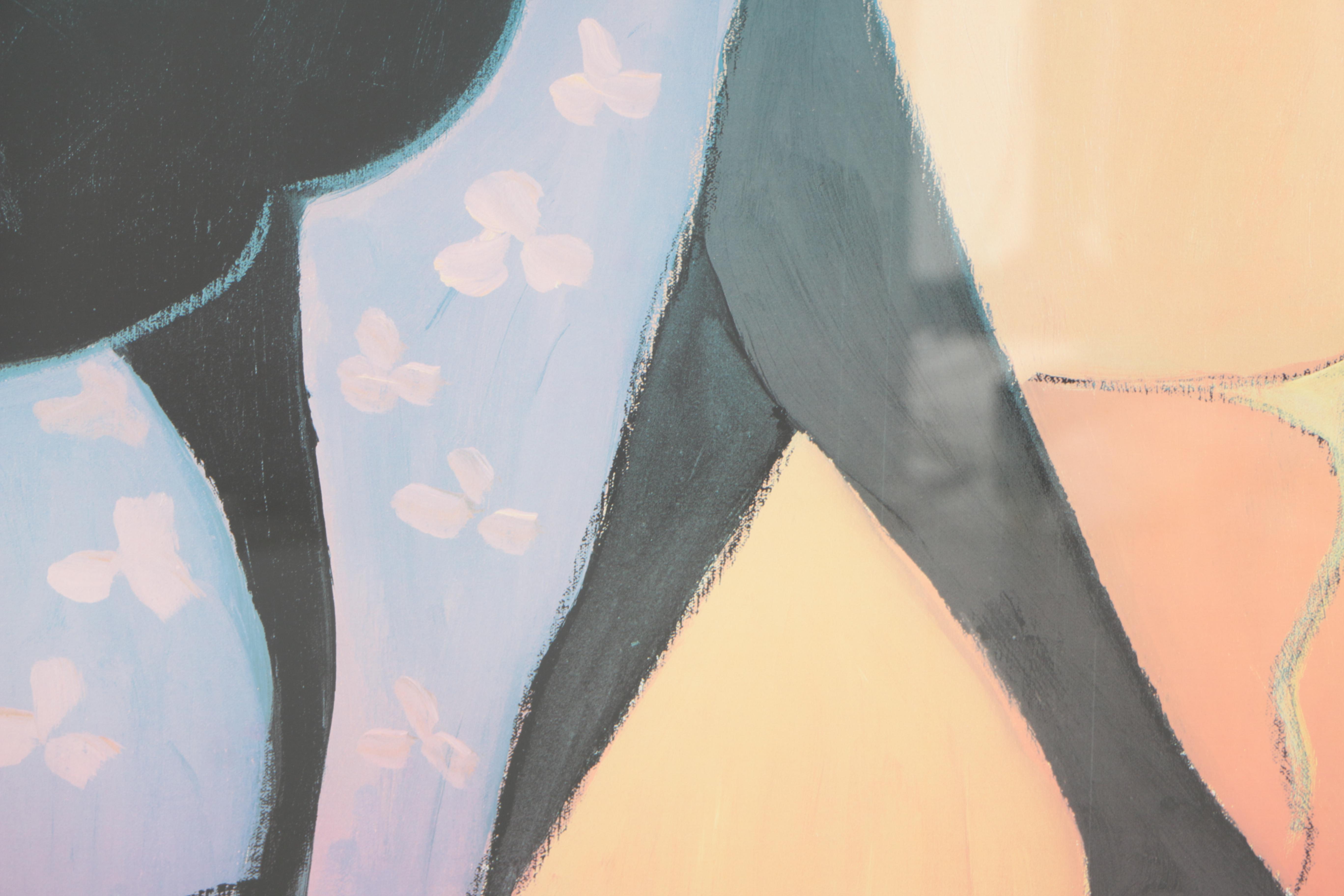 Offset Lithograph After Itzchak Tarkay's Painting "Teatime"