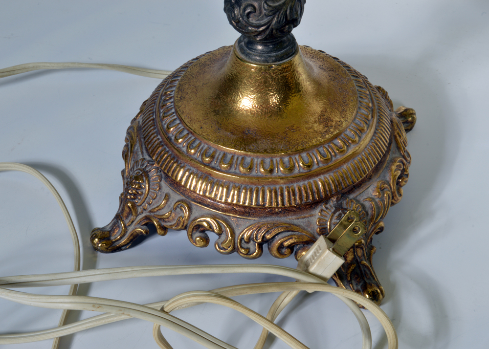 Hand Painted and Signed Fenton Glass Lamps