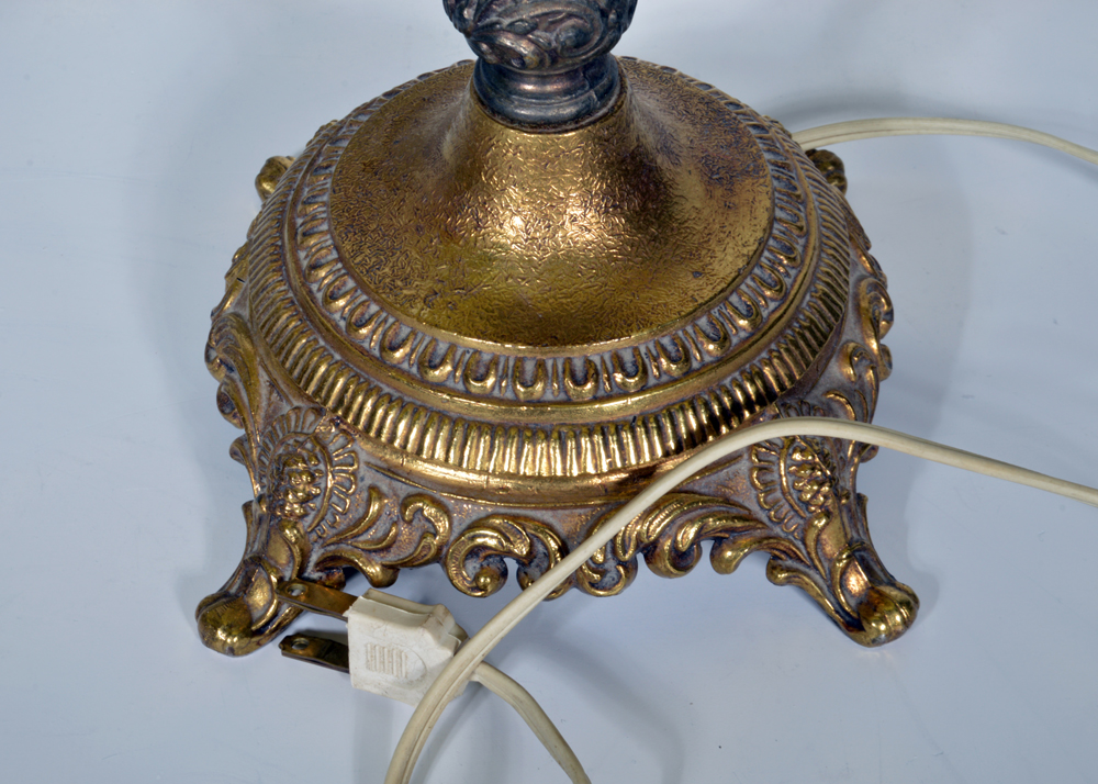 Hand Painted and Signed Fenton Glass Lamps