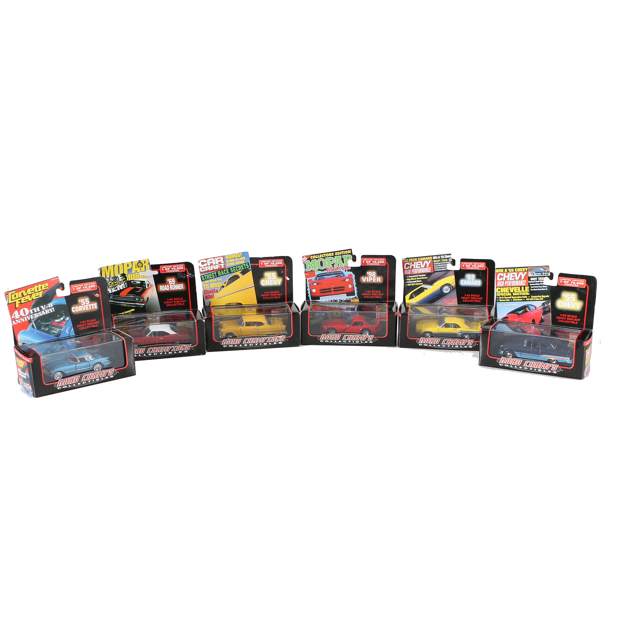 Limited Edition 'Road Champs Collectibles" 1:43 Die-Cast Model Cars