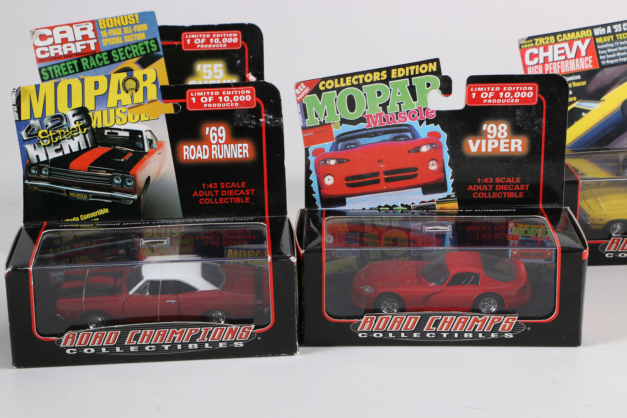 Limited Edition 'Road Champs Collectibles" 1:43 Die-Cast Model Cars