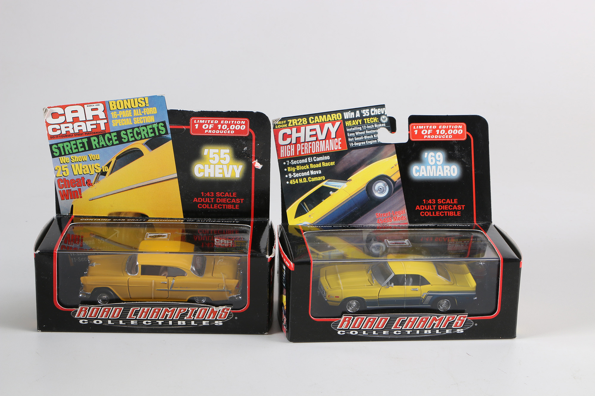 Limited Edition 'Road Champs Collectibles" 1:43 Die-Cast Model Cars